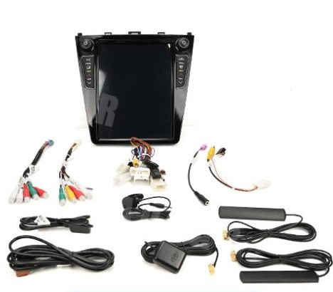 Subaru WRX Tesla Style radio with HVAC controls. 10.8" Screen
